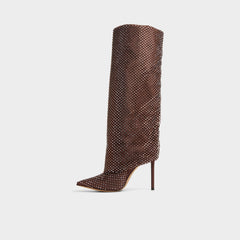 Livydalia in Dark Brown - Knee-high boot, Stiletto heel | Aldo discount