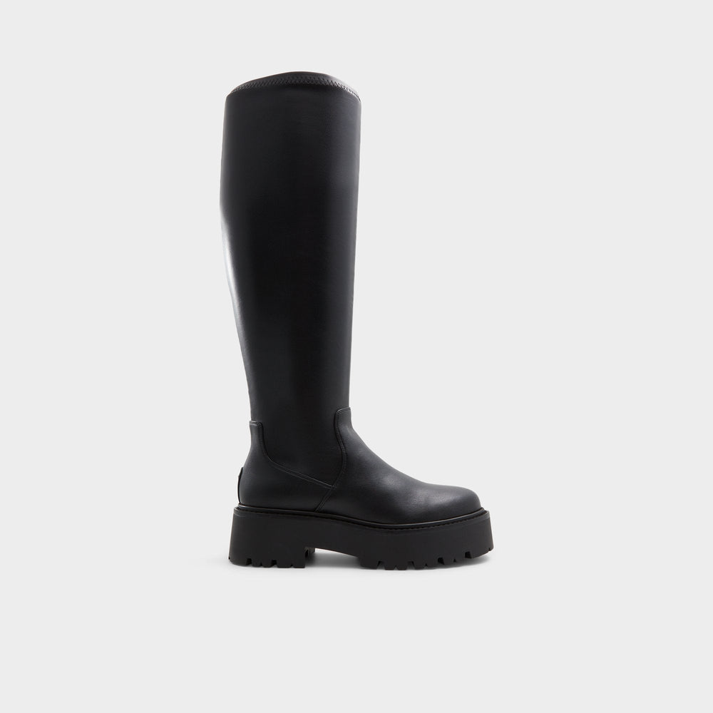 Carelden in Wc Black - Knee-high boot, Lug sole | Aldo sale