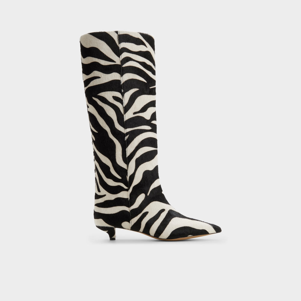 Gabelia in White Black - Knee-high boot, Kitten heel | Aldo online