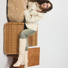 Helana in Cream - Knee-high boot, Block heel | Aldo for sale