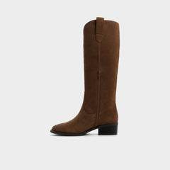 Kaydia in Dark Brown - Knee-high western boot, Block heel | Aldo on sale