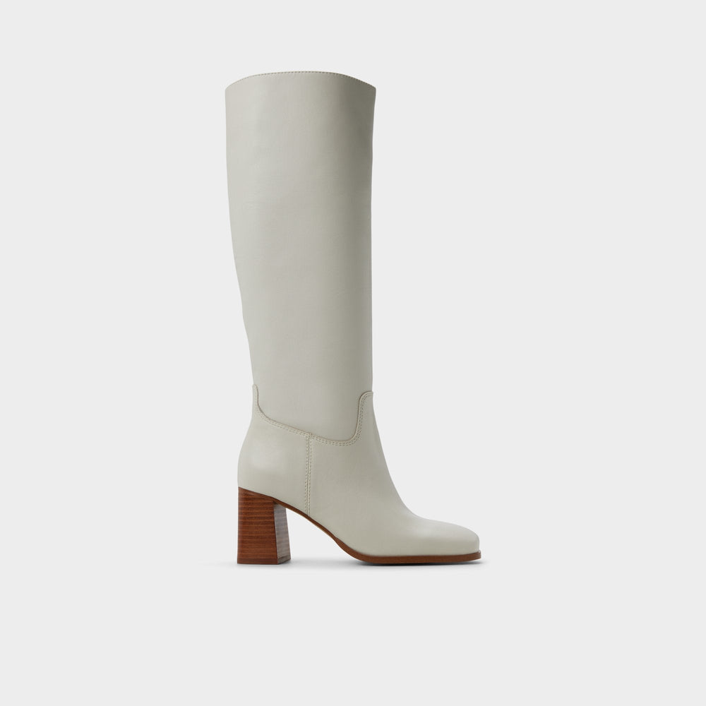 Elyze in White Bone - Knee-high boot, Block heel | Aldo online