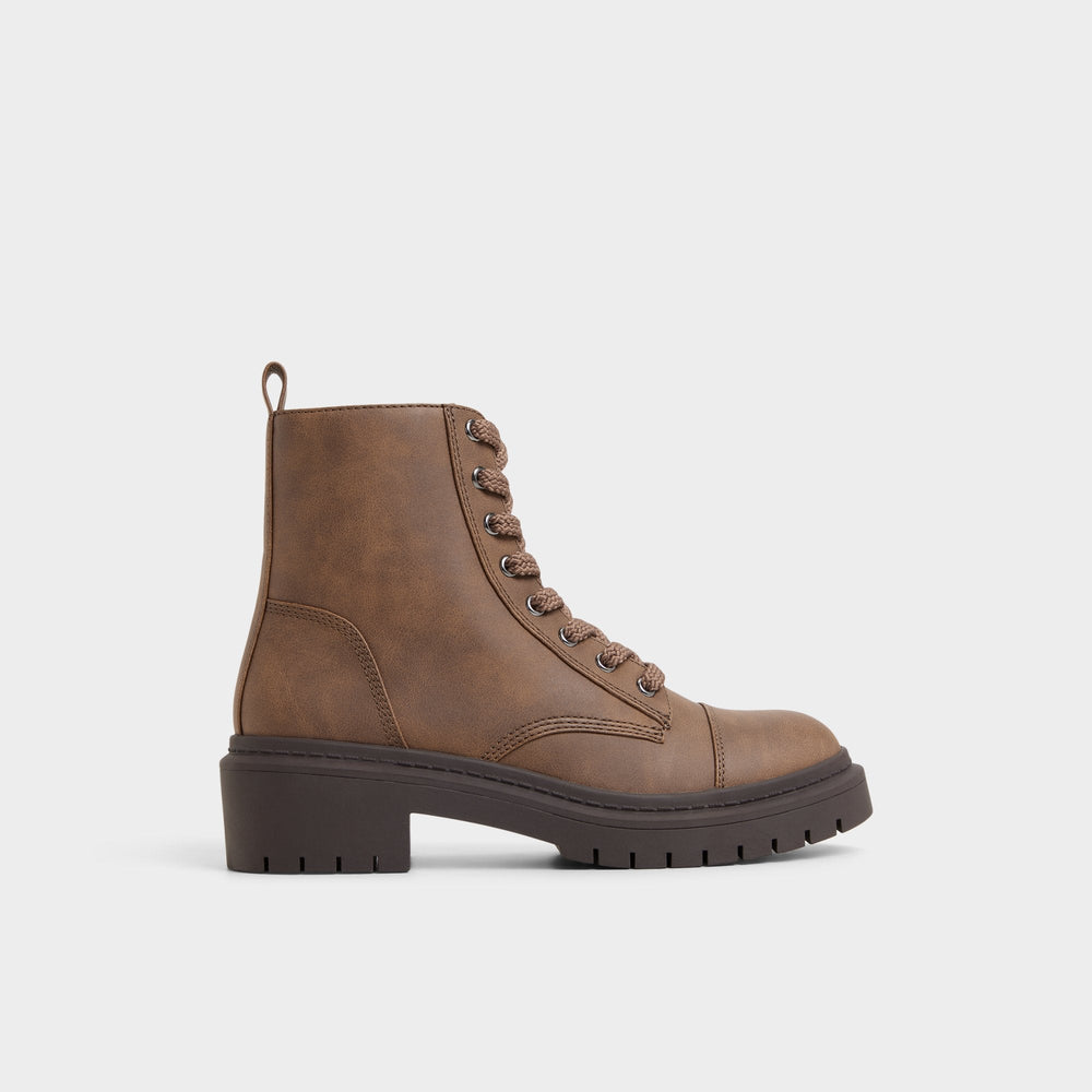 Goer in Medium Brown - Combat ankle boot, Lug sole | Aldo discount