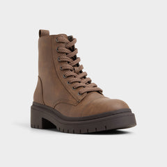 Goer in Medium Brown - Combat ankle boot, Lug sole | Aldo discount