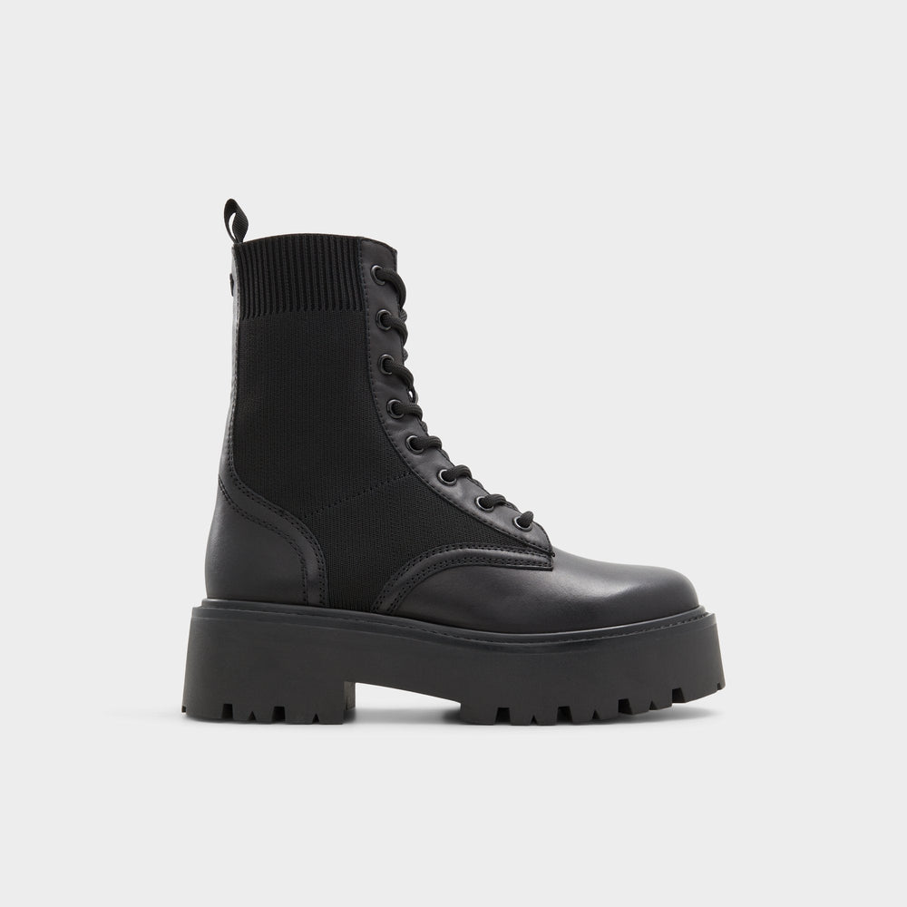 Talaleryknit Black Women's Combat boots - Combat ankle boot, Black | Aldo sale