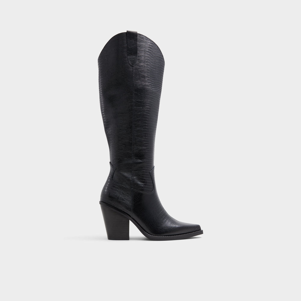 Nevada-wc Black Women's Western - Western knee-high boot, Black | Aldo for sale