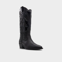 Nebraska Black Women's Western - Mid-calf western boot, Block heel | Aldo for sale