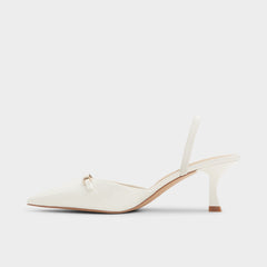 Nailah White/Bone Women's Kitten heels - Slingback heel, Kitten heel | Aldo for sale