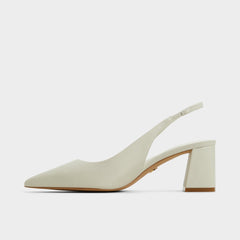 Uliana White/Bone Women's Slingbacks - Slingback heel, Block heel | Aldo for sale