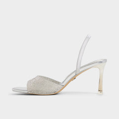 Andyana Silver Women's Strappy sandals - Slingback heeled sandal, Stiletto heel | Aldo discount