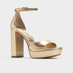 Enaegyn 2.0 in Gold - Strappy heeled sandal, Platform | Aldo online