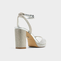 Alluring Silver Women's Iridescent metallics - Strappy heeled sandal, Platform | Aldo outlet