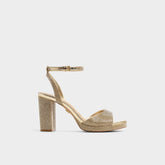 Alluring Champagne Women's Strappy sandals - Strappy heeled sandal, Platform | Aldo on sale