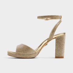 Alluring Champagne Women's Strappy sandals - Strappy heeled sandal, Platform | Aldo on sale
