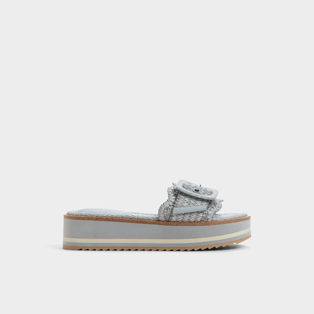 Wavynelly Other Blue Women's Flats - Slide sandal, Platform | Aldo sale