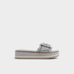 Wavynelly Other Blue Women's Flats - Slide sandal, Platform | Aldo sale