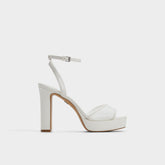 Chicglimmer Other White Women's Platform sandals - Strappy heeled sandal, Block heel | Aldo for sale