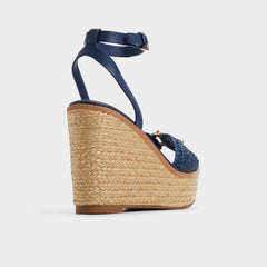 Ybylin Navy Women's Platform sandals - Wedge sandal | Aldo for sale