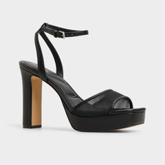 Chicglimmer Black Women's Platform sandals - Strappy heeled sandal, Block heel | Aldo sale
