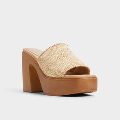 Maysee Natural Women's Platform sandals - Heeled mule, Platform | Aldo outlet