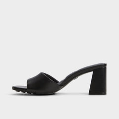 Tisha Black Women's Heeled mules - Heeled mule, Block heel | Aldo for sale