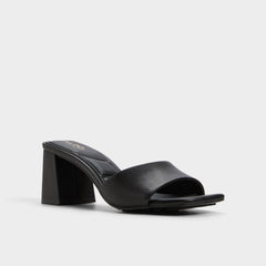 Tisha Black Women's Heeled mules - Heeled mule, Block heel | Aldo for sale