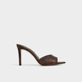 Anniebrilden Dark Brown Women's Mule slides - Heeled mule, Stiletto heel | Aldo online