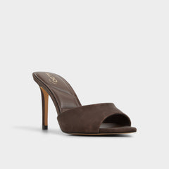 Anniebrilden Dark Brown Women's Mule slides - Heeled mule, Stiletto heel | Aldo online