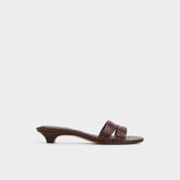 Scarletta Dark Brown Women's Heeled mules - Heeled mule, Kitten heel | Aldo discount