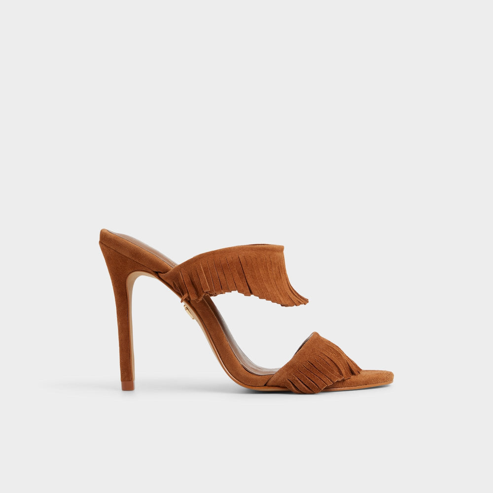 Nahanie in Medium Brown - Heeled mule, Stiletto heel | Aldo sale