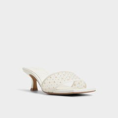 Pearlia White Women's Heeled mules - Heeled mule | Aldo outlet