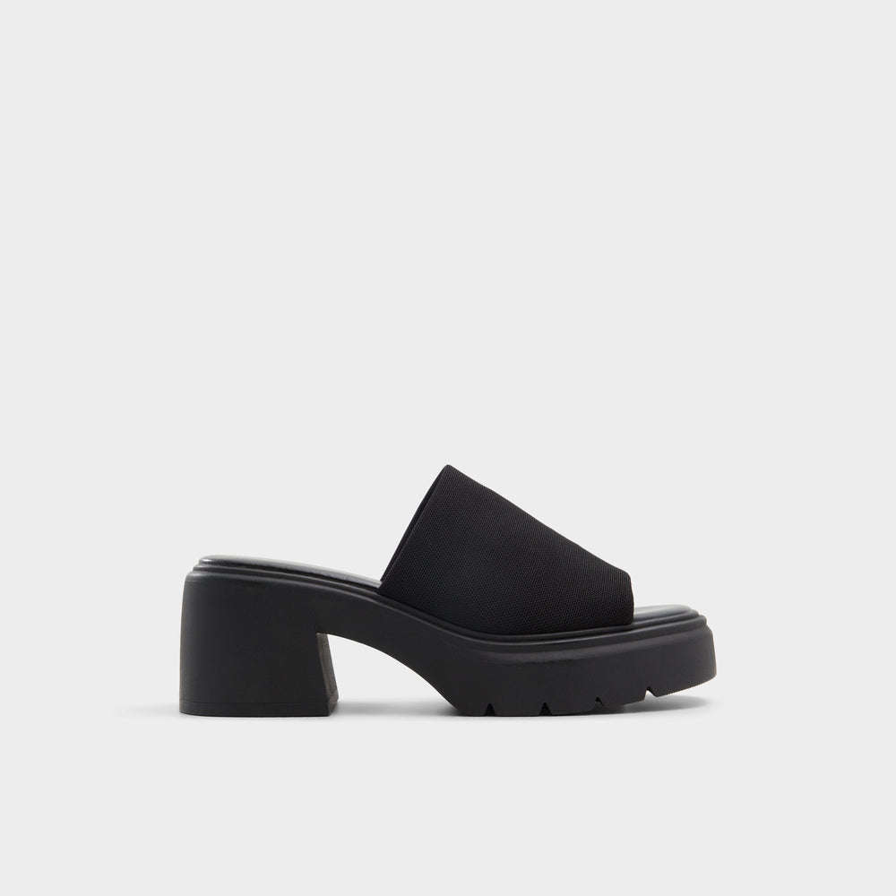 Harrietta Black Women's Wedges - Heeled mule, Block heel | Aldo online
