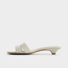 Scarletta White/Bone Women's Mule slides - Heeled mule, Kitten heel | Aldo outlet