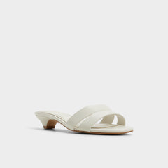 Scarletta White/Bone Women's Mule slides - Heeled mule, Kitten heel | Aldo outlet