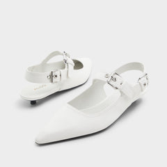 Kellya White Women's Slingbacks - Sling back high heel, Kitten heel | Aldo discount