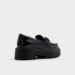 Oneameth Black Synthetic Patent Women's Loafers & Oxfords - Loafer, Lug sole | Aldo online