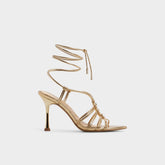 Curacao in Gold - Strappy heeled sandal, Stiletto heel | Aldo online