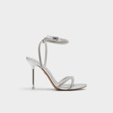 Manaelden Silver Women's Heeled sandals - Strappy heeled sandal, Stiletto heel | Aldo on sale