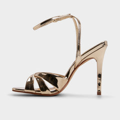 Meteora in Gold - Strappy heeled sandal, Stiletto heel | Aldo for sale