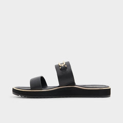 Lagoon Other Black Women's Strappy sandals - Strappy flat sandal, Footbed sandal | Aldo outlet