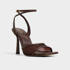 Sharra in Dark Brown - Strappy heeled sandal, Stiletto heel | Aldo for sale