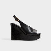 Tatianah in Black - Sling back heeled sandal, Wedge heel | Aldo discount
