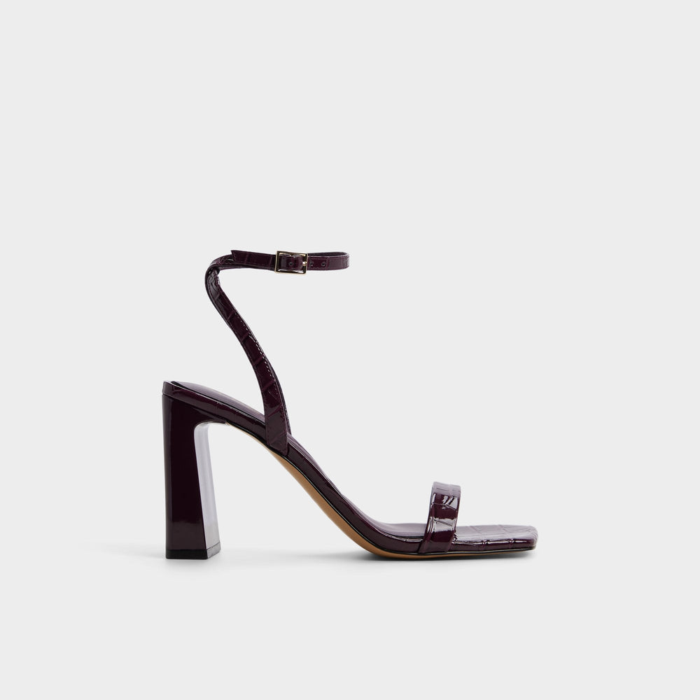 Azzira in Bordo - Strappy heeled sandal, Block heel | Aldo discount