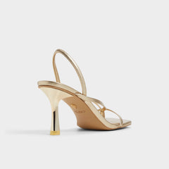Riva Gold Women's Strappy sandals - Sling back heeled sandal, Stiletto heel | Aldo outlet