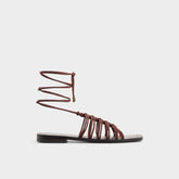 Unoma in Dark Brown - Strappy flat sandal | Aldo on sale