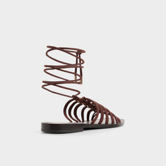 Unoma in Dark Brown - Strappy flat sandal | Aldo on sale