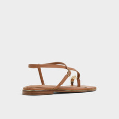 Jomalina Medium Brown Women's Flats - Strappy flat sandal | Aldo discount