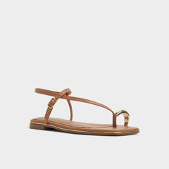 Jomalina Medium Brown Women's Flats - Strappy flat sandal | Aldo discount