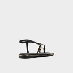 Jomalina Black Women's Flats - Strappy flat sandal | Aldo sale