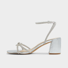 Bouclette Silver Women's Block heels - Strappy heeled sandal, Block heel | Aldo online